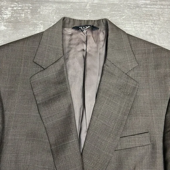 Jos A Bank Signature Olive Plaid Suit 40R